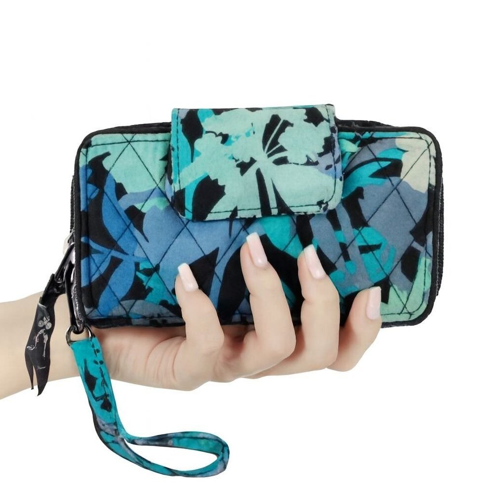 Vera Bradley Bag Camofloral Print Wallet Wristlet ID Case Clutch WOMEN'S WOMAN'S